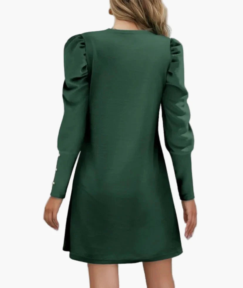 Robe élégante à manches longues bouffantes pour femme – Style chic pour occasions spéciales