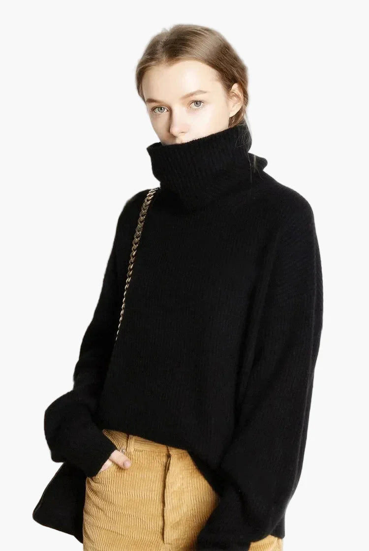 Pull à col roulé oversize pour femme - Style décontracté et tendance