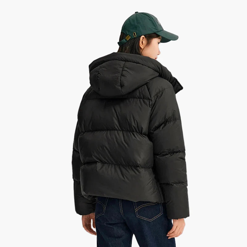 Doudoune Femme Élégante à Capuche Style Décontracté pour Hiver