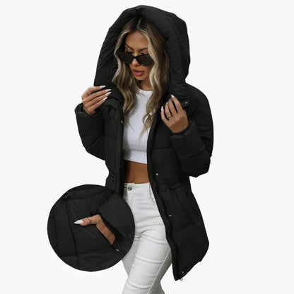 Manteau d'hiver matelassé femme à capuche style urbain chaud et tendance