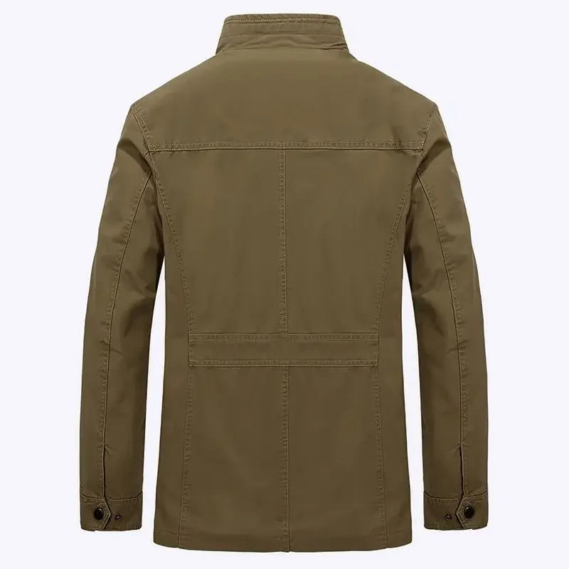 Veste décontractée homme style militaire à poches multiples pour usage quotidien