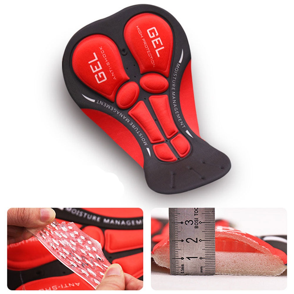 Pantalón corto de ciclismo para hombre con acolchado de gel 5D transpirable y antiimpactos para largas distancias