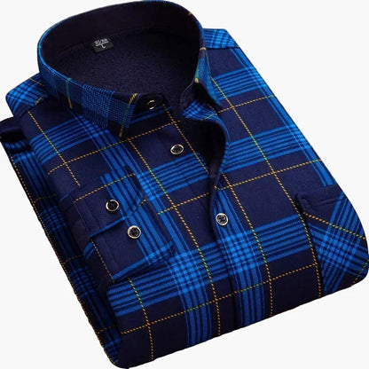 Chemise à carreaux décontractée pour homme, style classique élégante, idéale pour un look quotidien ou professionnel