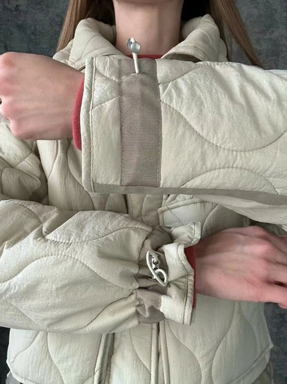 Veste matelassée décontractée pour femme, style urbain tendance, idéale pour l'automne et l'hiver