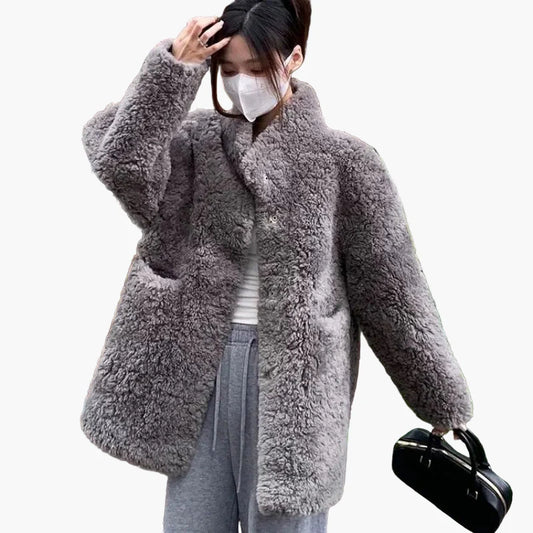 Manteau d'hiver femme style décontracté épais et chaud tendance urbaine