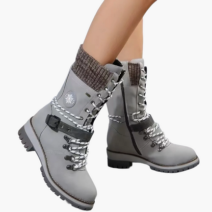 Bottes d’hiver montantes pour femme style randonnée urbaine