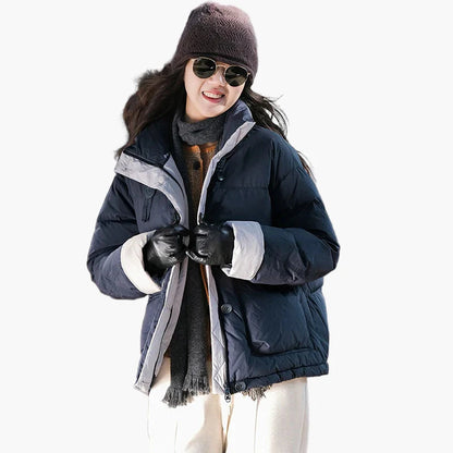 Doudoune Femme Style Urbain Hiver Décontracté Chaud pour Extérieur