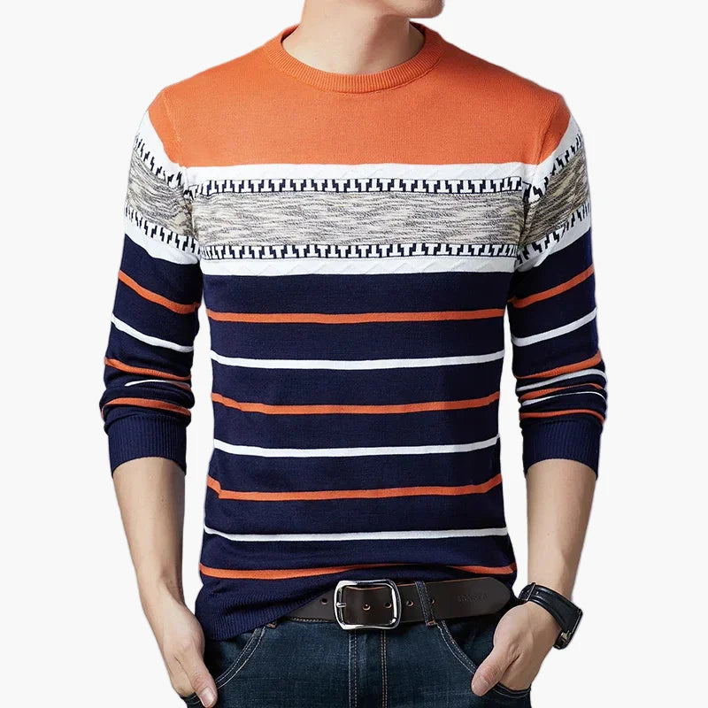 Pull homme à rayures style casual chic pour tous les jours