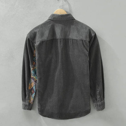 Chemise à côtes style décontracté pour homme – Mode urbaine et élégante