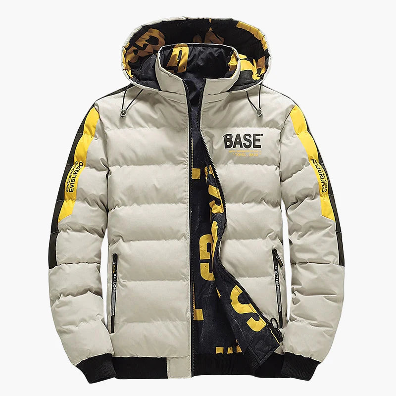 Veste matelassée à capuche style urbain pour homme – Idéale pour l’hiver et les loisirs