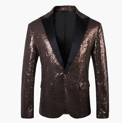 Veste de soirée homme à paillettes multicolores, style festif pour événements et fêtes