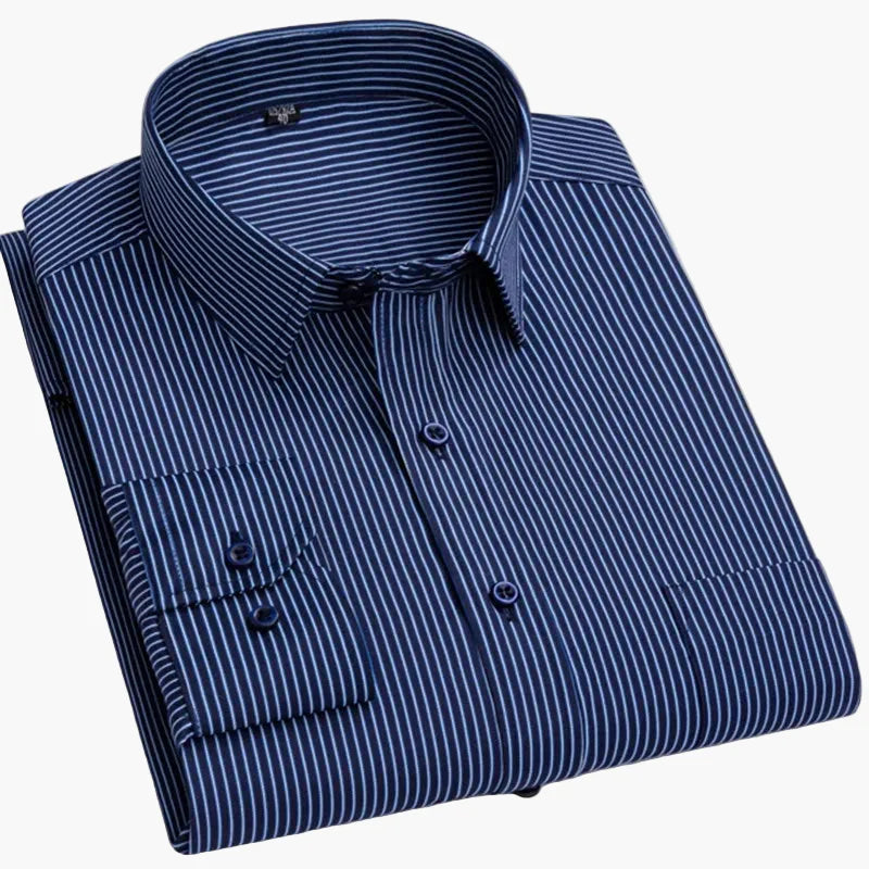Chemise habillée à rayures pour homme - Élégance professionnelle et style moderne