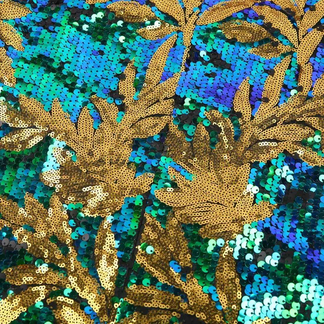 Veste de soirée homme style smoking à sequins motif botanique – Élégance pour événements spéciaux