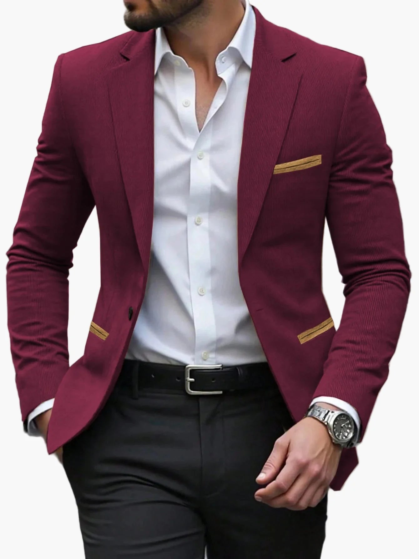 Veste Blazer Homme Élégant Style Moderne pour Affaires et Occasions Spéciales
