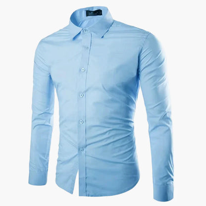 Chemise Homme Élégante Manches Longues Slim Fit pour Affaires et Loisirs