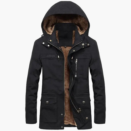 Veste d’hiver à capuche pour homme style urbain casual – manteau long chaud et tendance