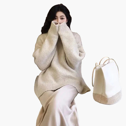 Pull ample style rétro pour femme – Mode décontractée automne hiver