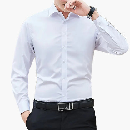 Chemise Classique Homme Manches Longues Élégante Affaires et Bureau