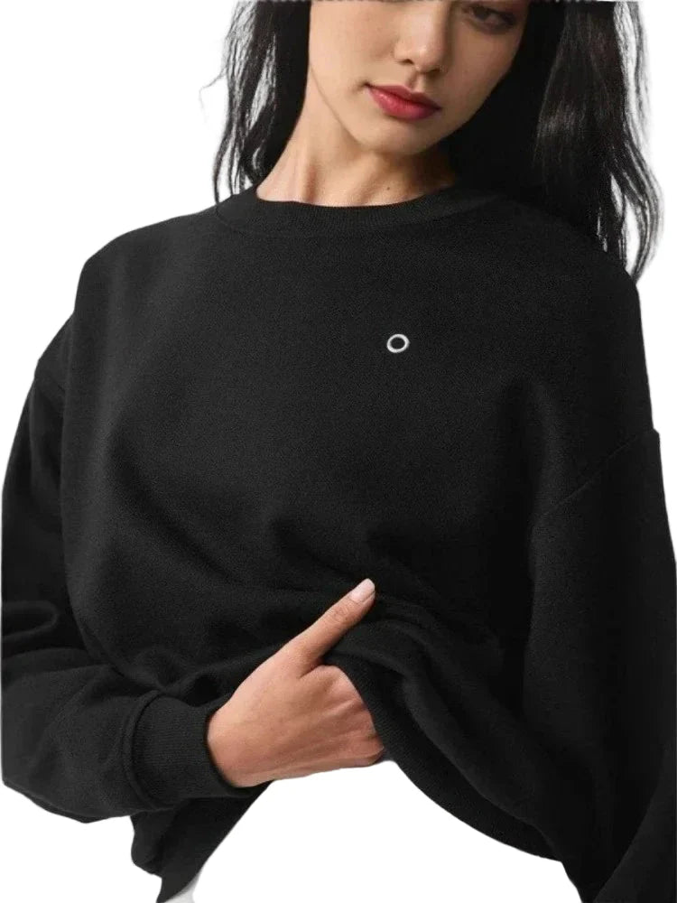 Sweatshirt ample pour femme style urbain décontracté