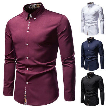 Victor – Chemise Homme Coupe Ajustée à Imprimé Paisley Manches Longues