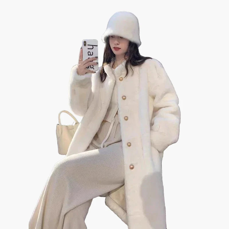 Manteau d'Hiver Élégant Femme Style Classique pour Sorties et Quotidien