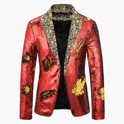 Veste de soirée homme style luxe à paillettes pour événements festifs et spectacles
