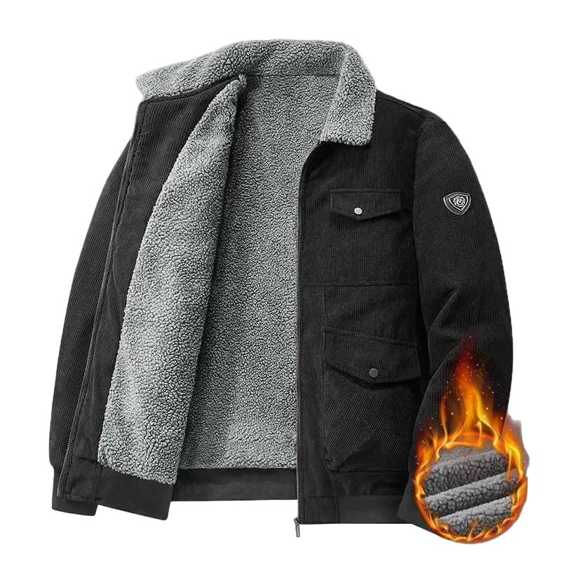 Veste chaude style urbain pour homme avec doublure épaisse – Idéale pour l'hiver et les activités décontractées