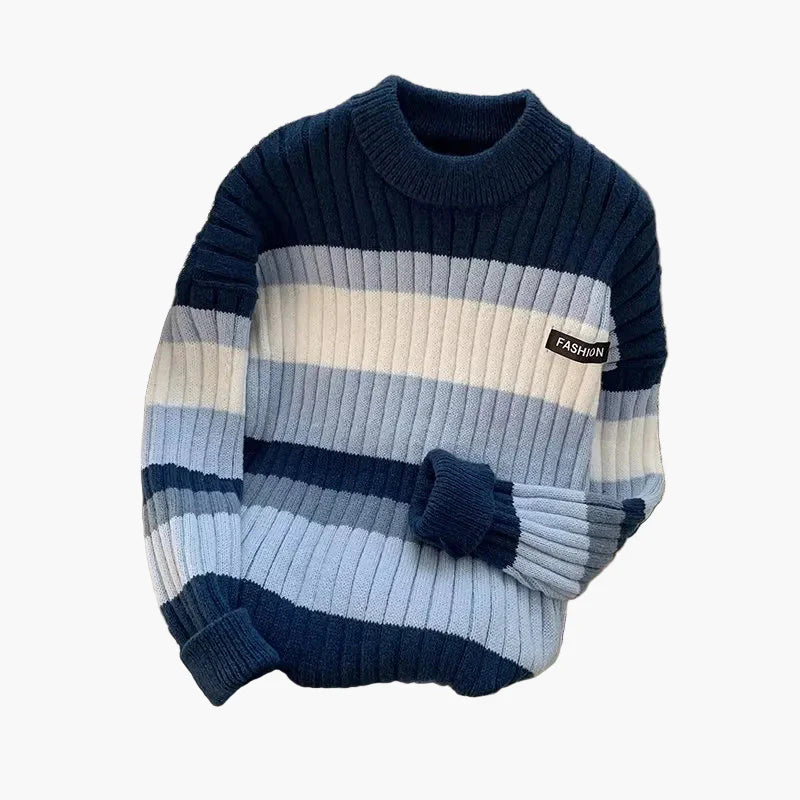 Pull à Rayures Moderne pour Homme, Style Urbain et Confort Quotidien