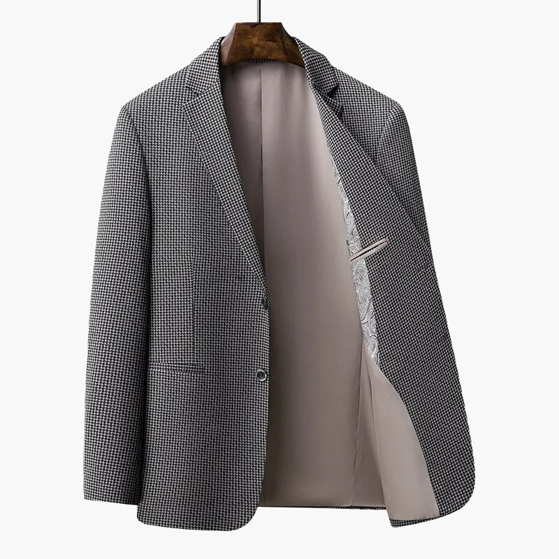 Veste de costume homme élégante style affaires, coupe moderne, idéale pour bureau et événements formels