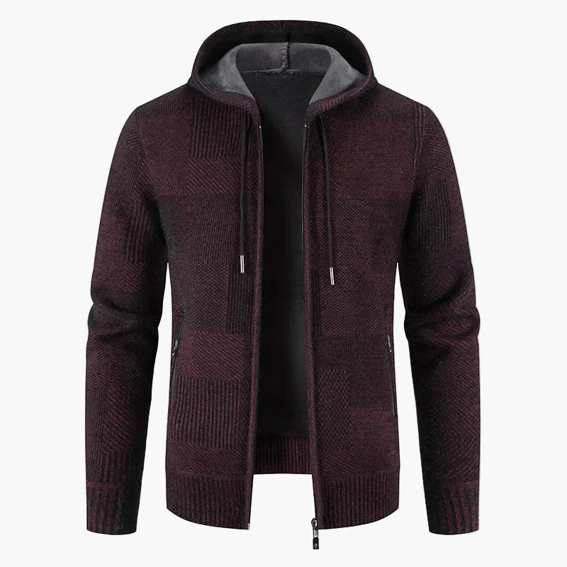Veste à capuche zippée style pull pour homme – Élégance décontractée hiver