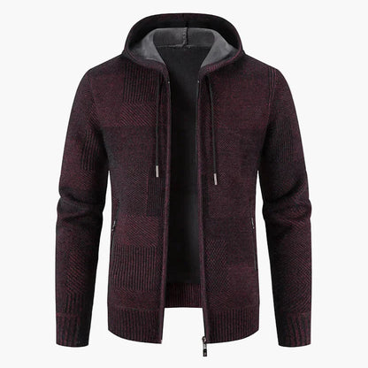 Veste à capuche zippée style pull pour homme – Élégance décontractée hiver