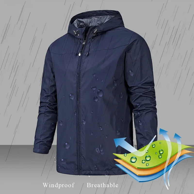 Sean – Veste Imperméable à Capuche pour Hommes pour Sports de Plein Air