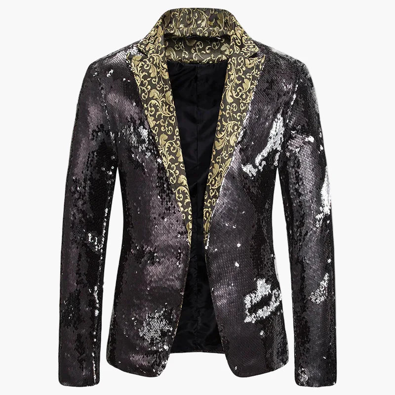 Veste de soirée homme style luxe à paillettes pour événements festifs et spectacles