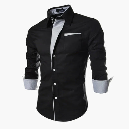 Chemise élégante habillée pour homme à manches longues style moderne
