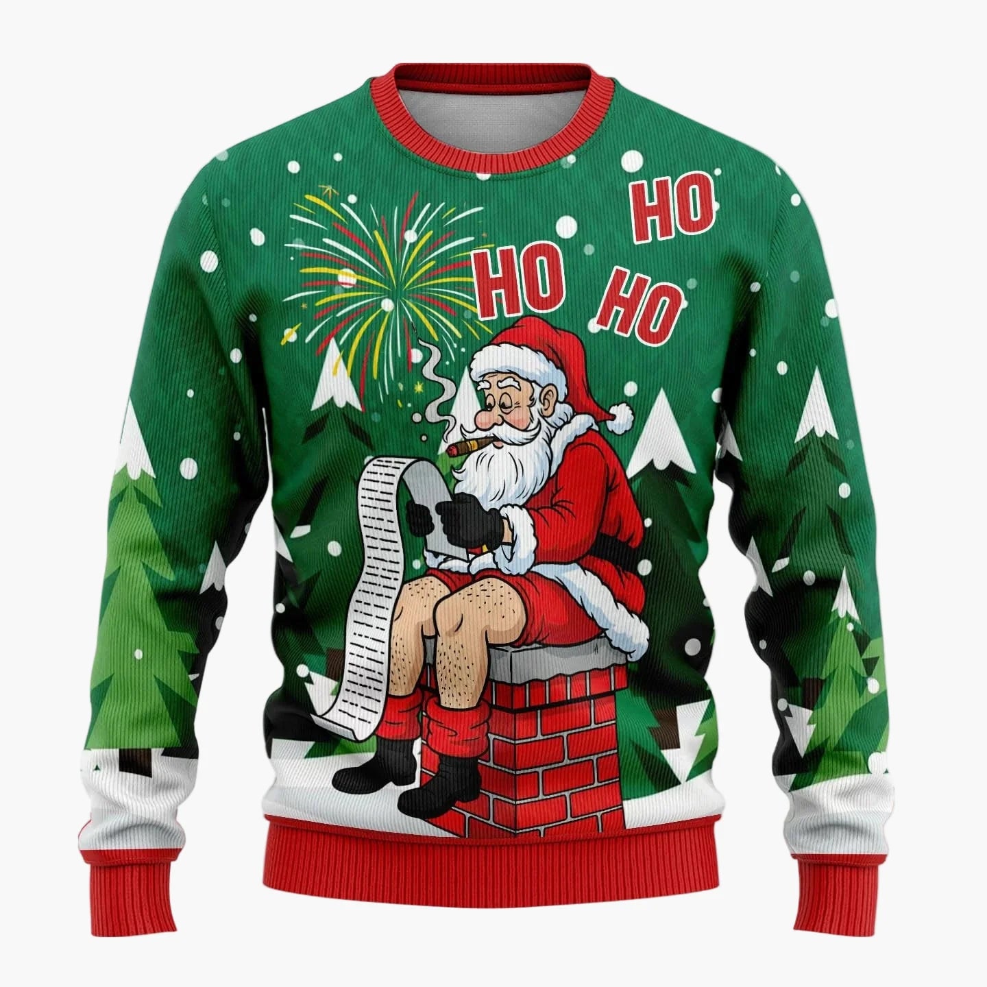 Pull de Noël Humour Homme – Pull Moche Santa Rigolo Fêtes et Soirées