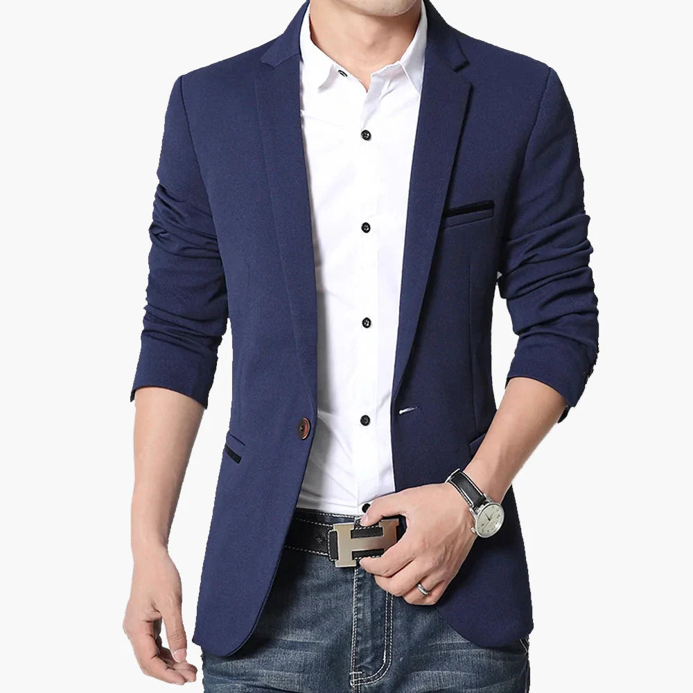 Veste blazer décontractée pour homme – Style moderne et élégant pour affaires ou loisirs