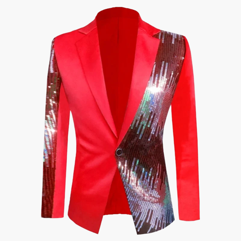 Veste de soirée homme style cabaret chic à paillettes – Idéale pour fête, spectacle et événement