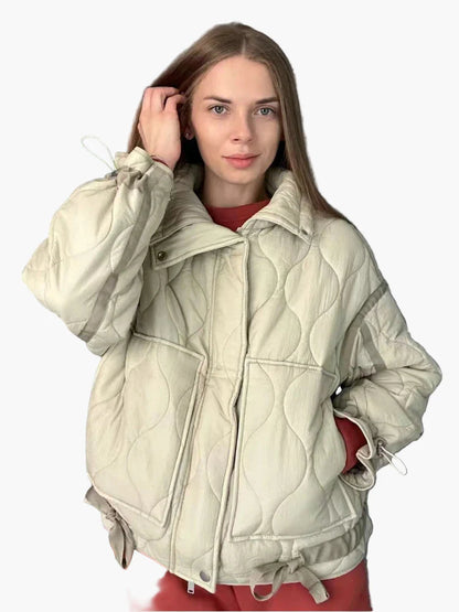 Veste matelassée décontractée pour femme, style urbain tendance, idéale pour l'automne et l'hiver