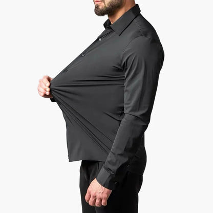 Chemise habillée extensible pour homme - Style élégant et confortable pour affaires et occasions spéciales