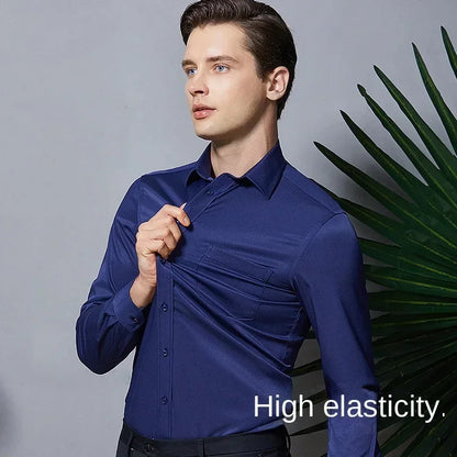 Chemise habillée extensible pour homme - Style élégant et confortable pour affaires et occasions spéciales
