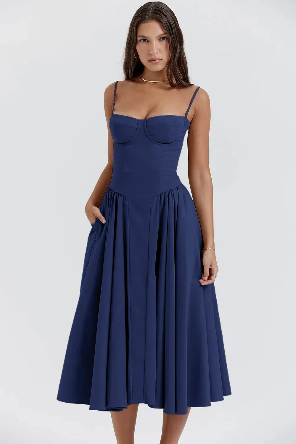 Rachel – Robe Midi Évasée