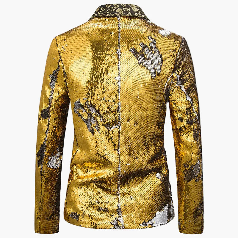 Veste de soirée homme style luxe à paillettes pour événements festifs et spectacles