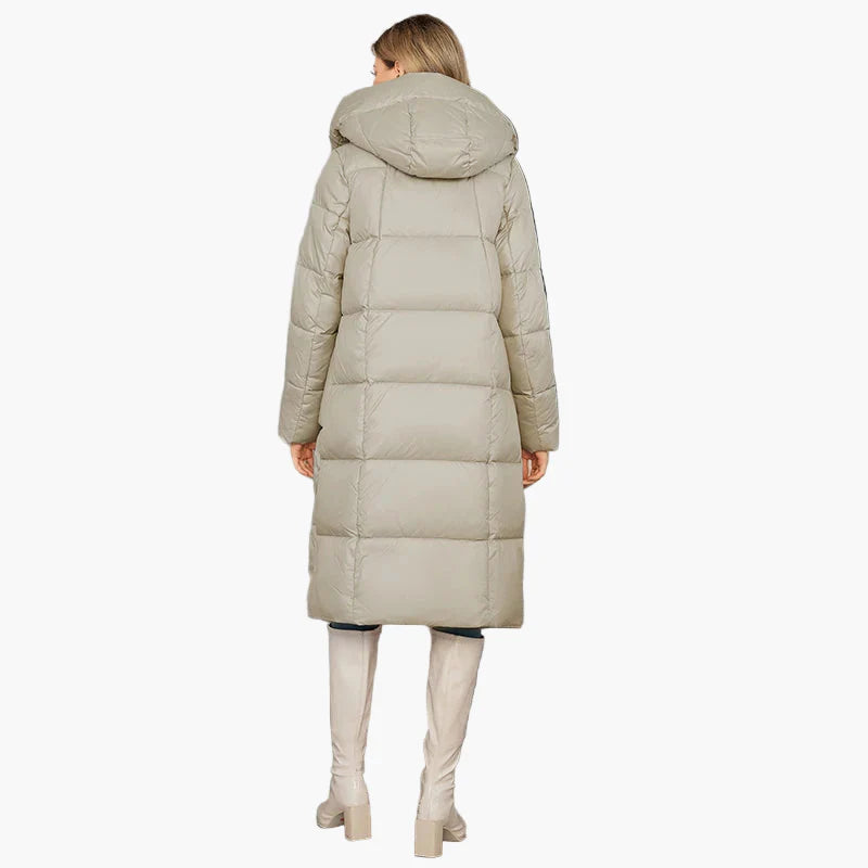 Manteau doudoune long femme style urbain élégant hiver