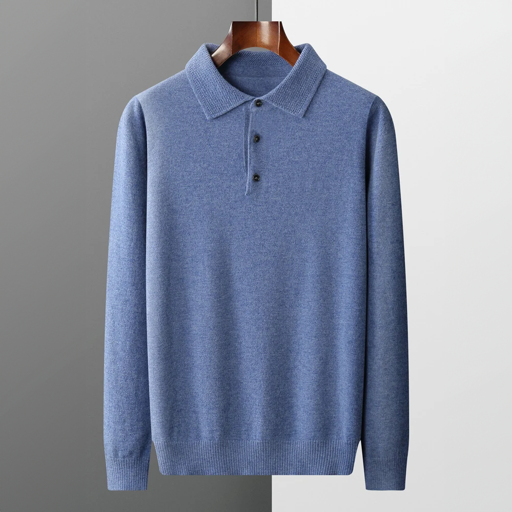 Polo en laine pour homme - Style élégant et confortable pour toutes occasions