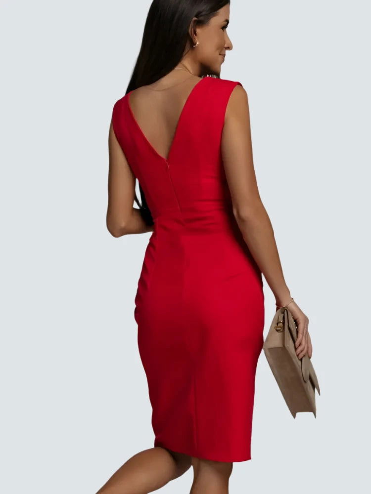 Joanne – Robe Crayon Sans Manches pour Femme