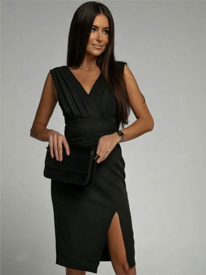 Joanne – Robe Crayon Sans Manches pour Femme