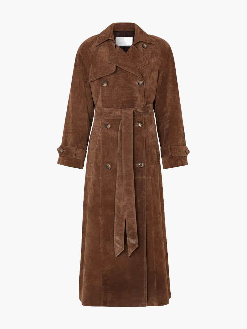 Manteau trench long style urbain pour femme