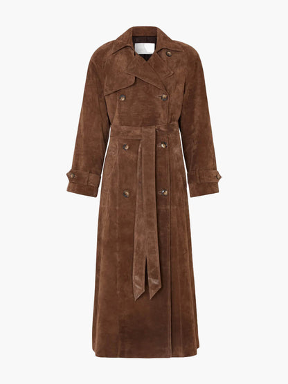 Manteau trench long style urbain pour femme