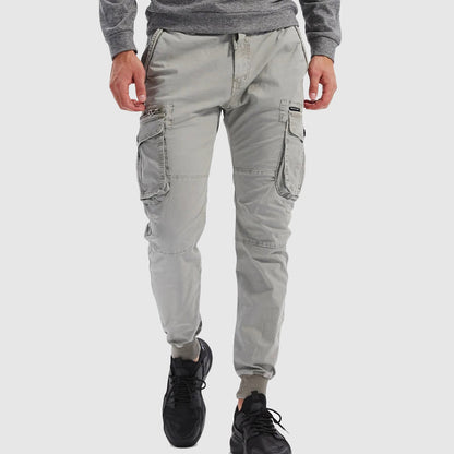 Pantalón de carga táctico estilo pantalón deportivo para hombre, con múltiples bolsillos, urbano y casual