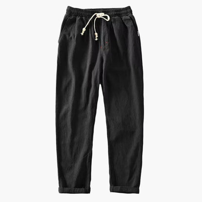 Pantalon homme style japonais urbain décontracté – coupe droite polyvalente